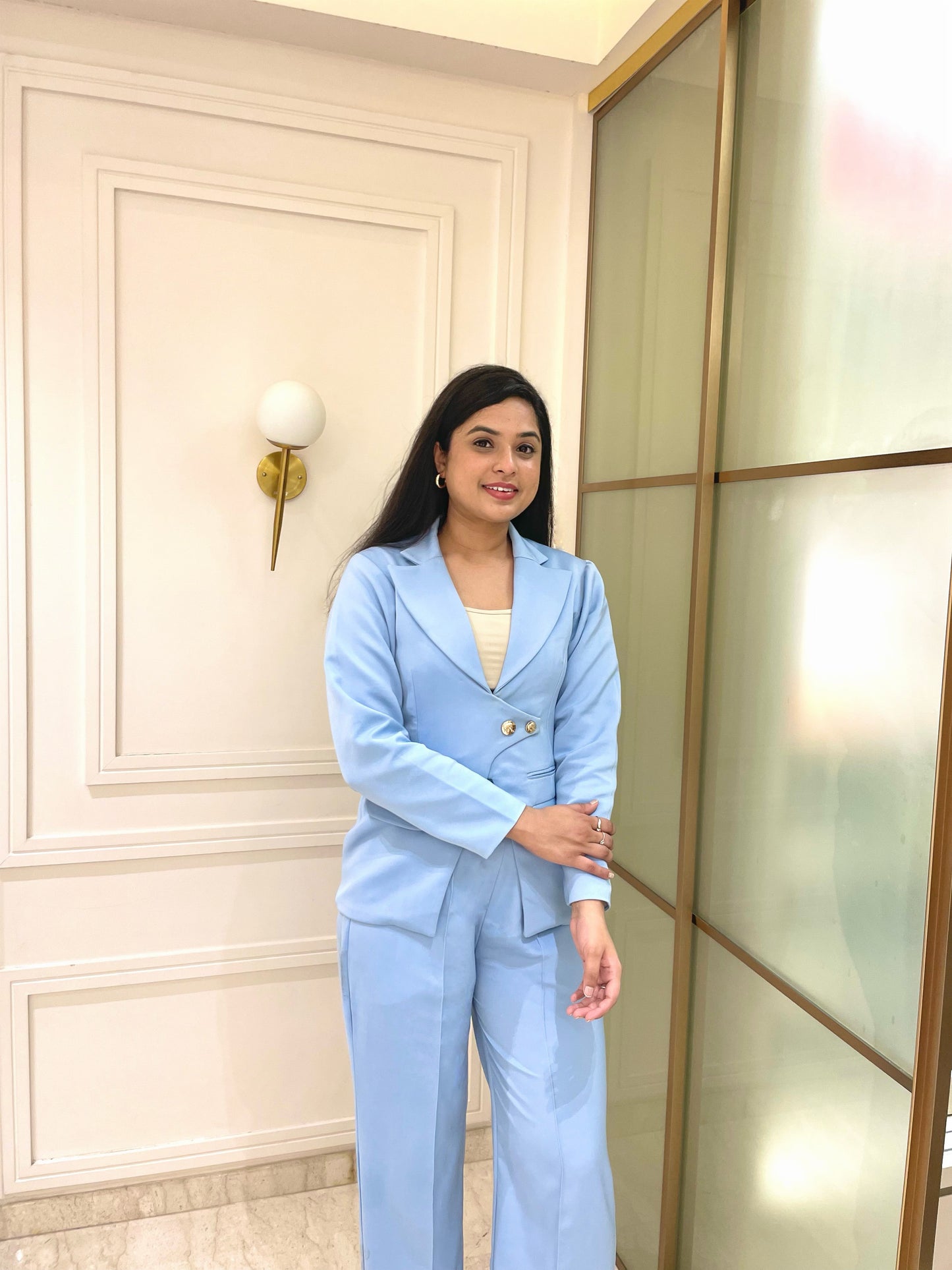 Turquoise Blazer Set