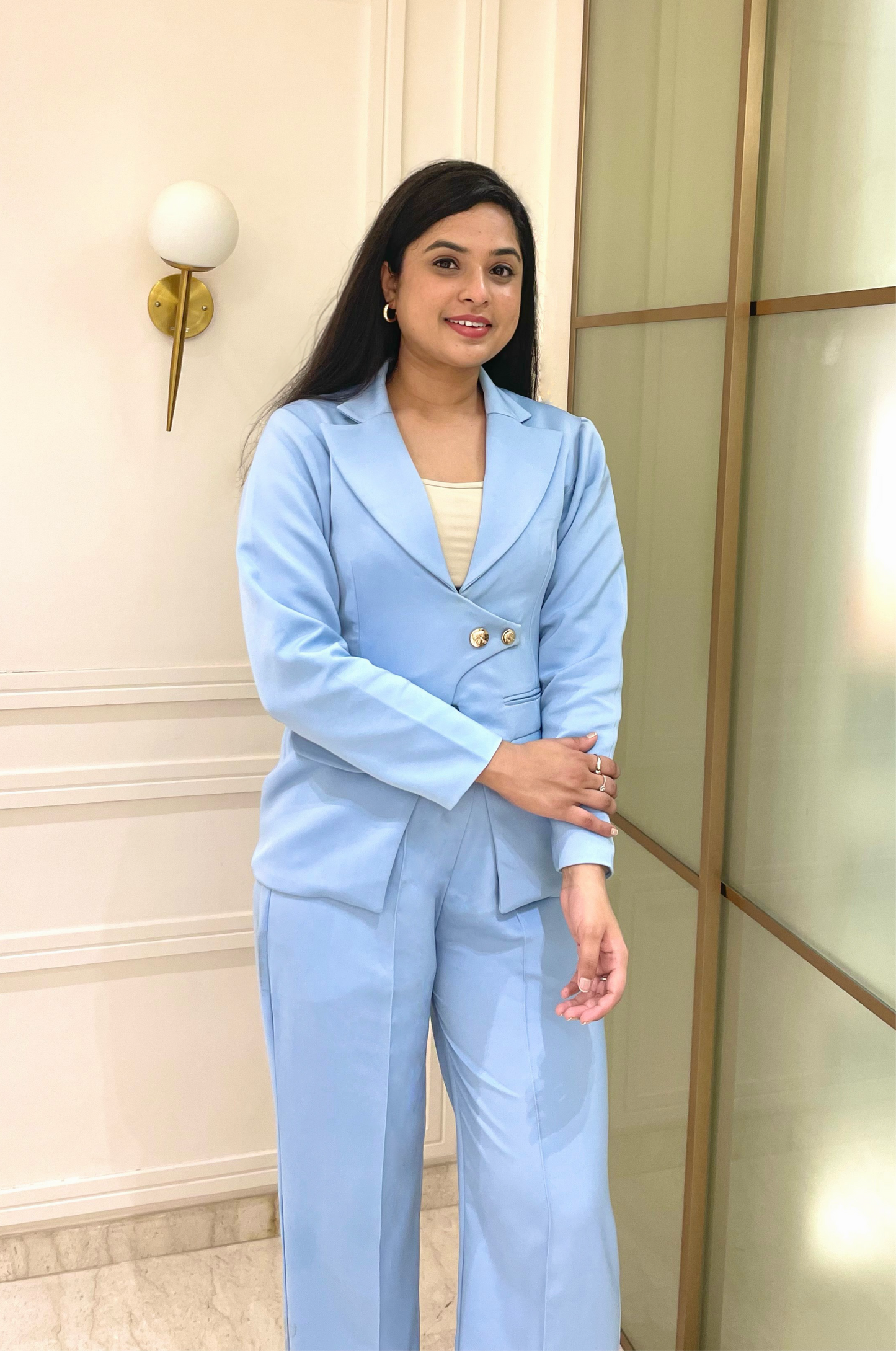 Turquoise Blazer Set