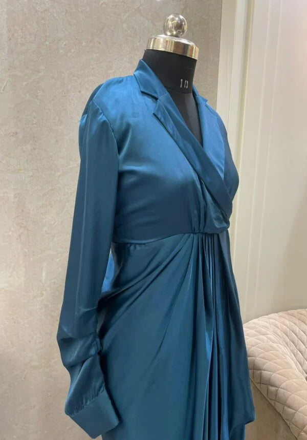 'Draped in Teal' Dress