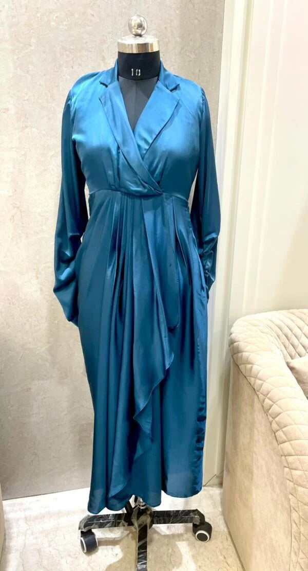 'Draped in Teal' Dress