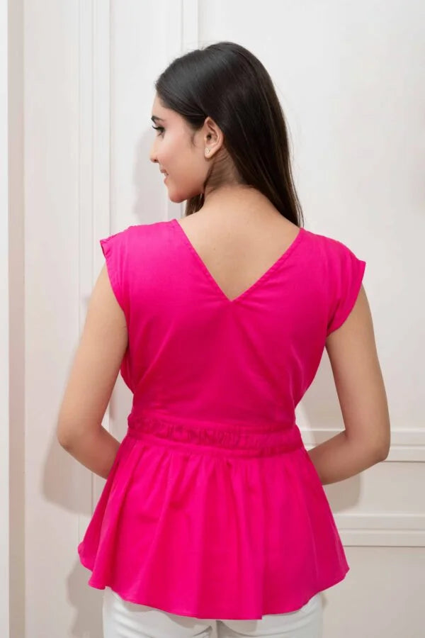 Pink Pleated
