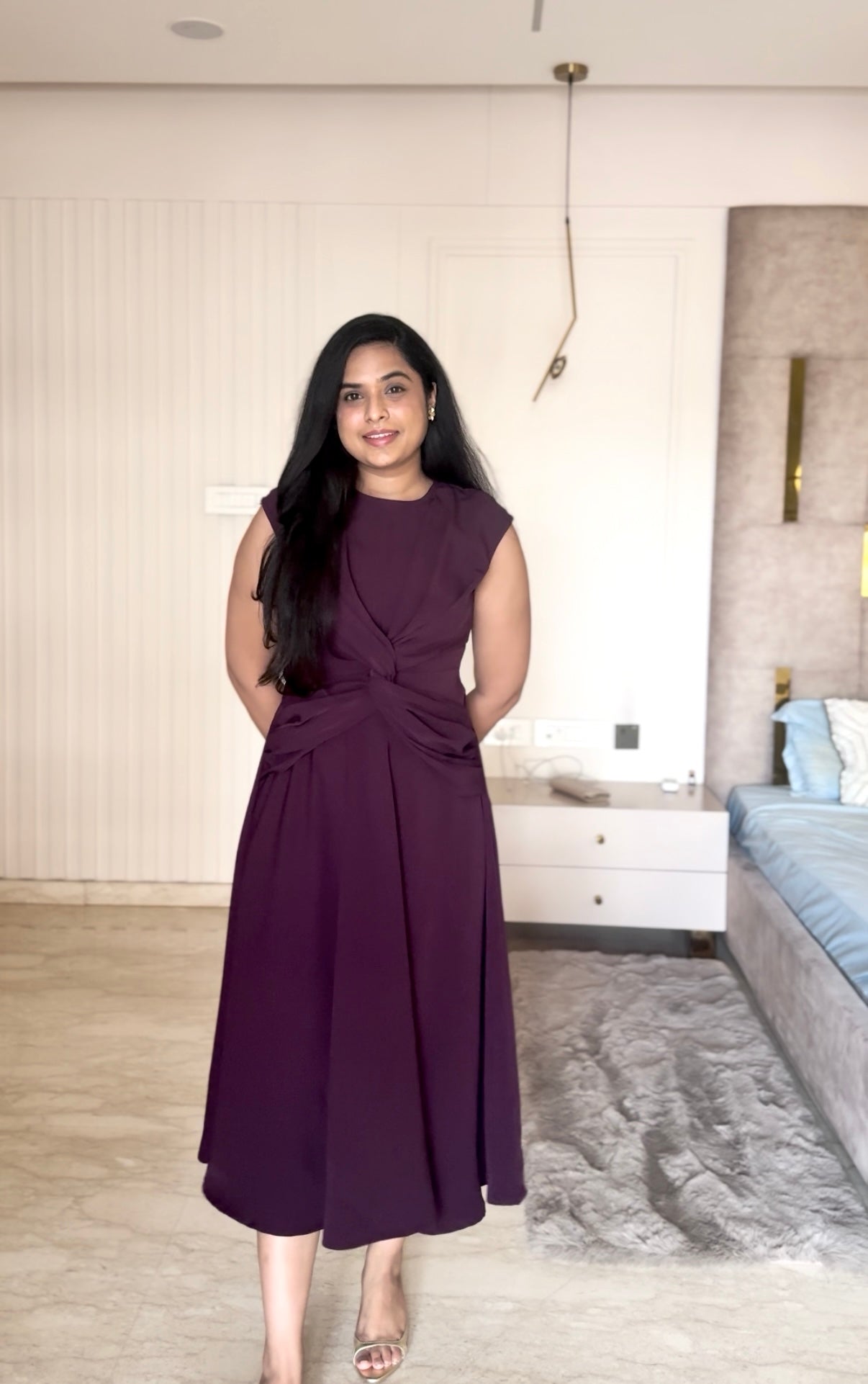 Knotted Midi Dress