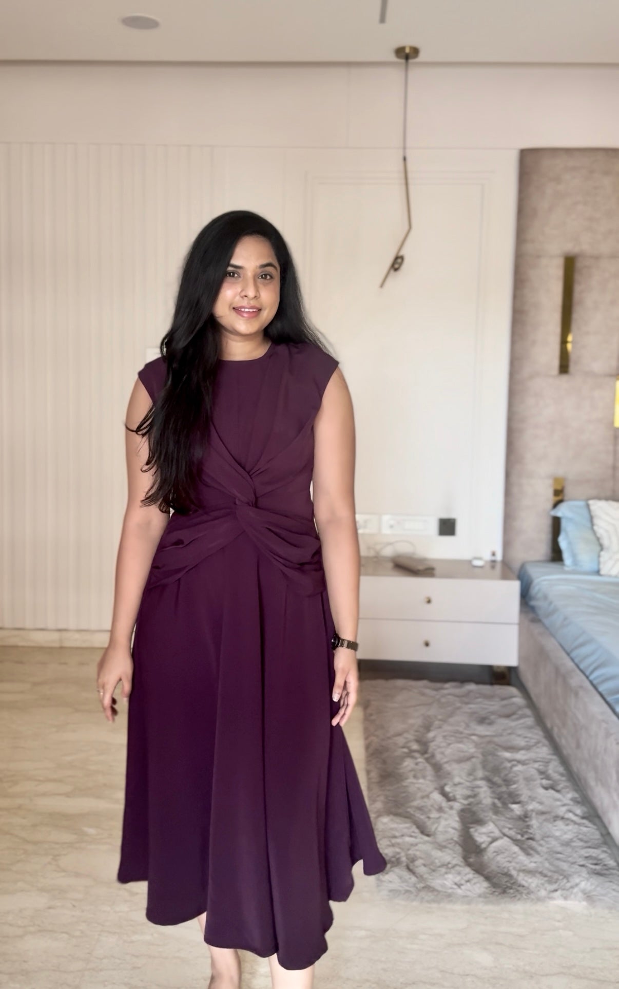 Knotted Midi Dress