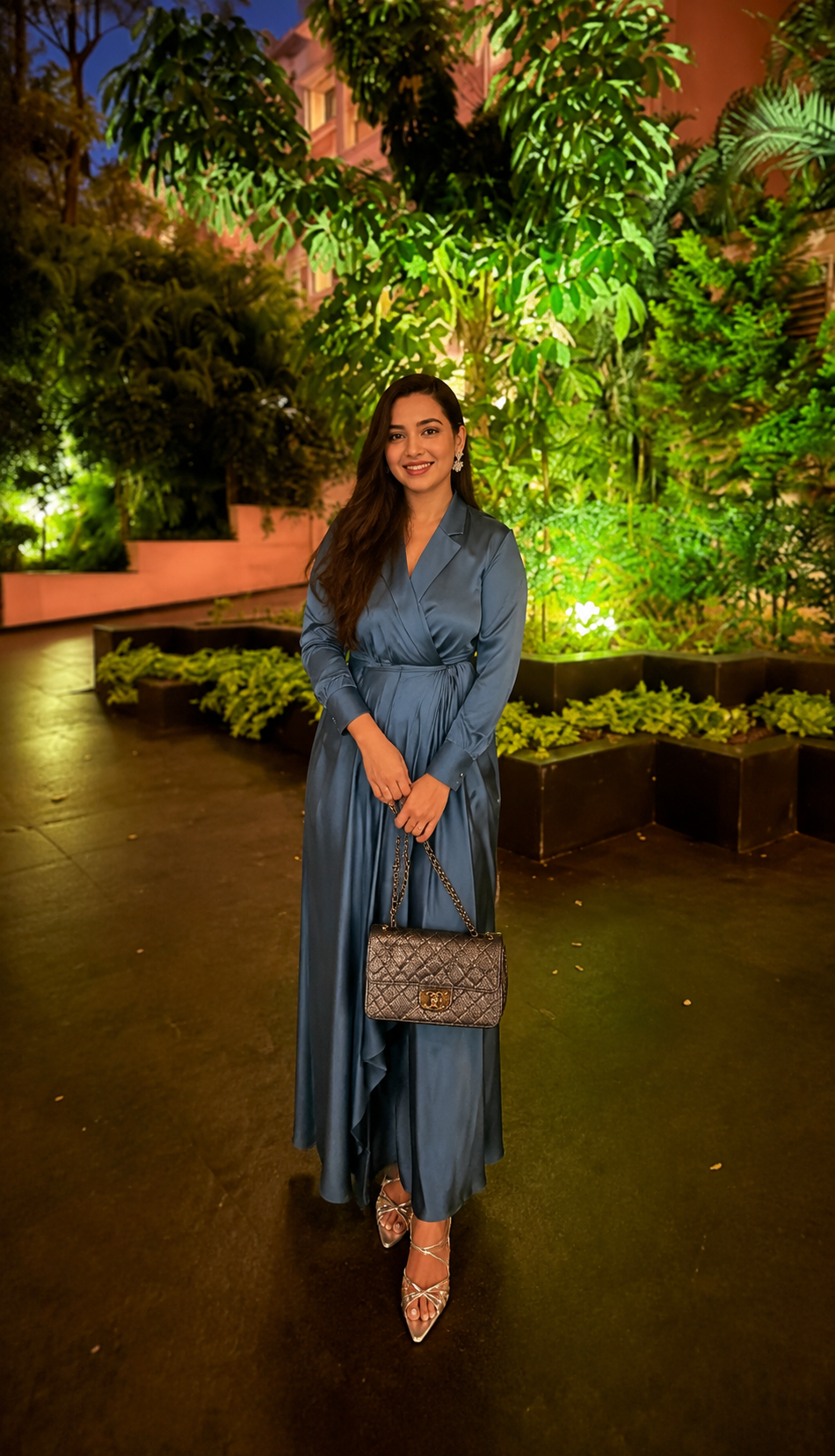 'Draped in Teal' Dress