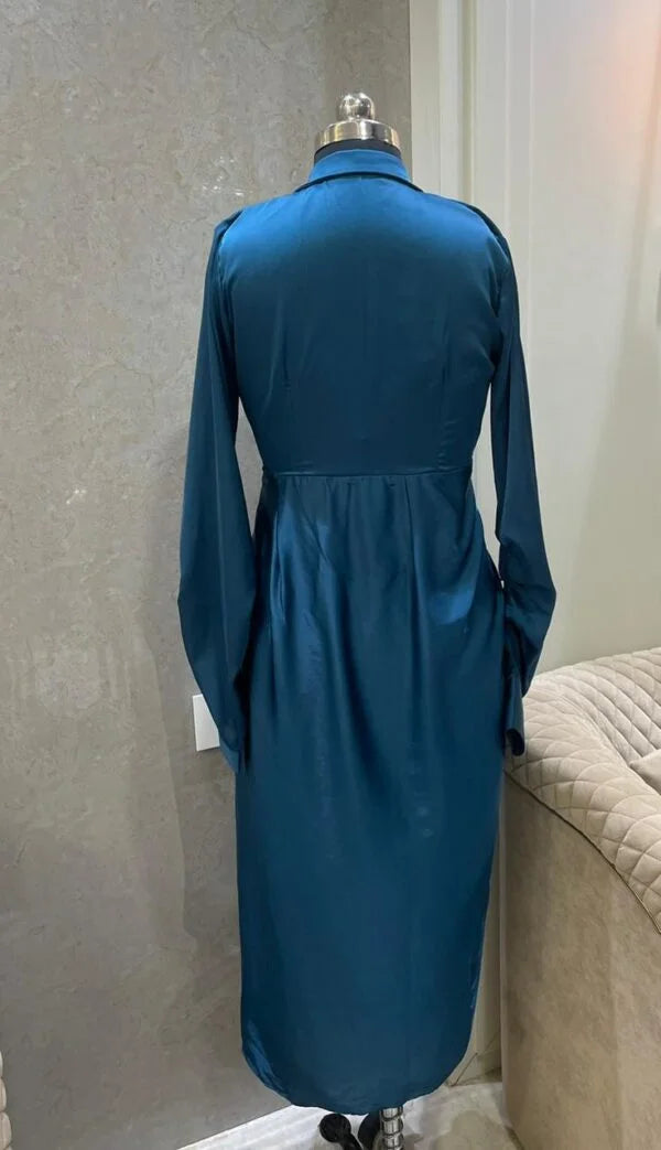 'Draped in Teal' Dress