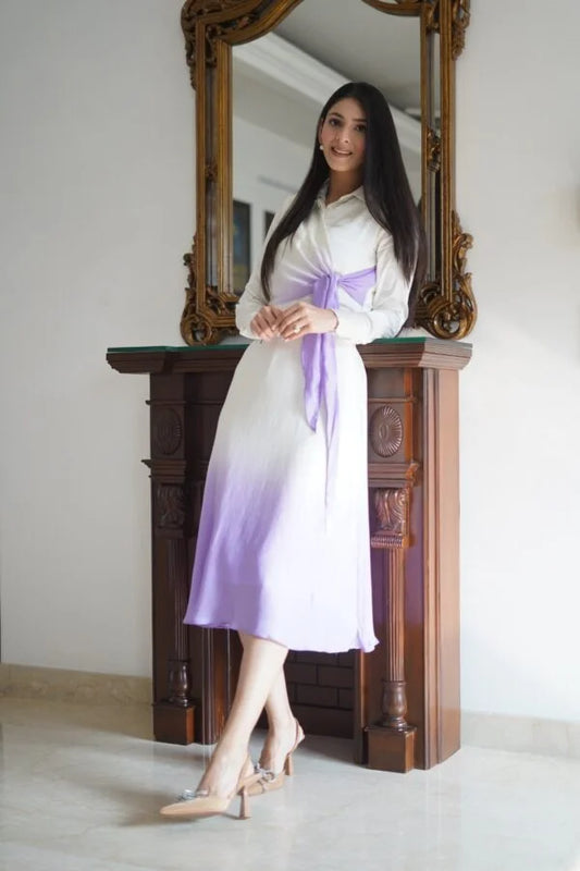 Akshita Gosain in Lilac Ombré Dress