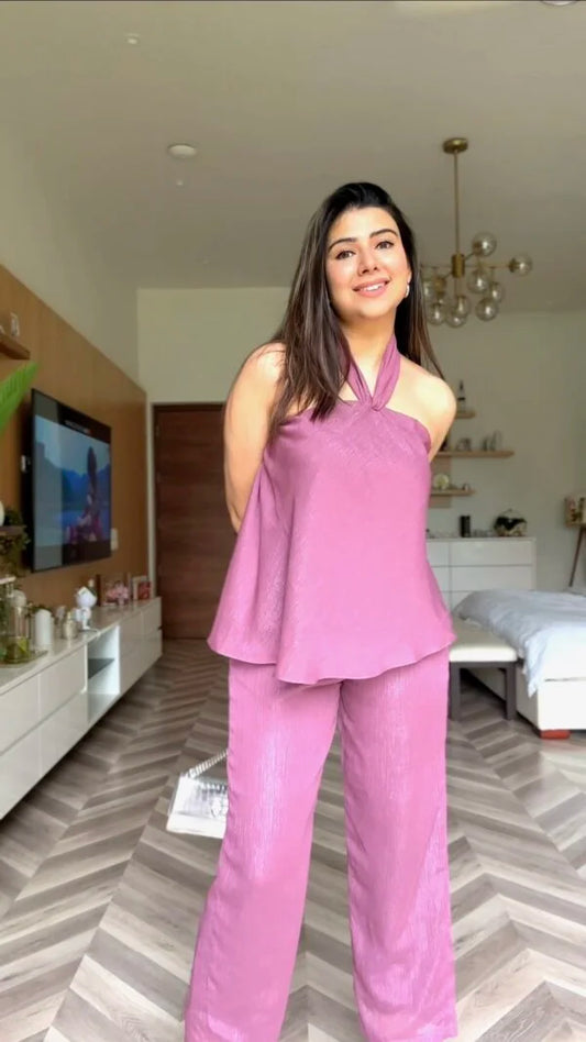 Anushka Yadav Sabherwal in Chic Halter Co-ord